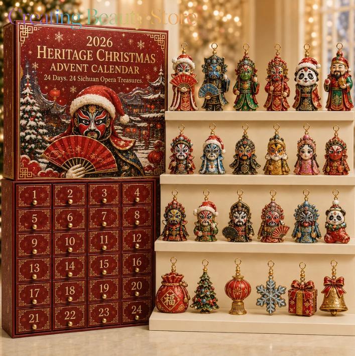 2027 Louskáček Adventní kalendář Slepá krabička Santa Claus Vánoční Mahjong Adventní kalendář Odpočet 24 dnů