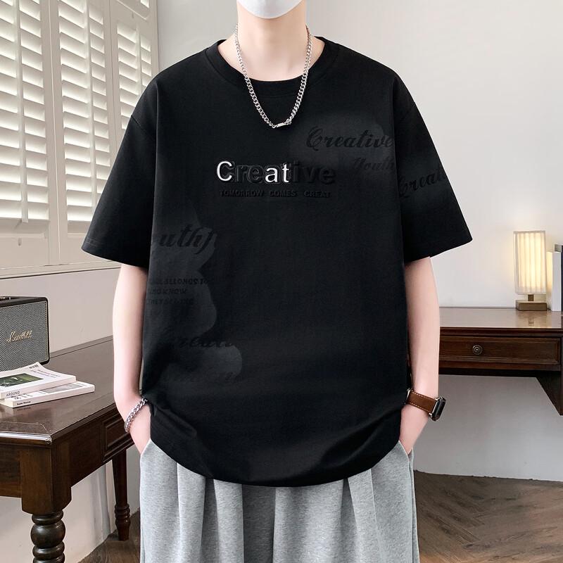 Men s Letter Print Casual T-Shirt 3XL