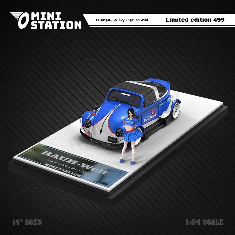 Mini-Station 1:64 Rwb-Targa Bluewhite Diecast Modellauto