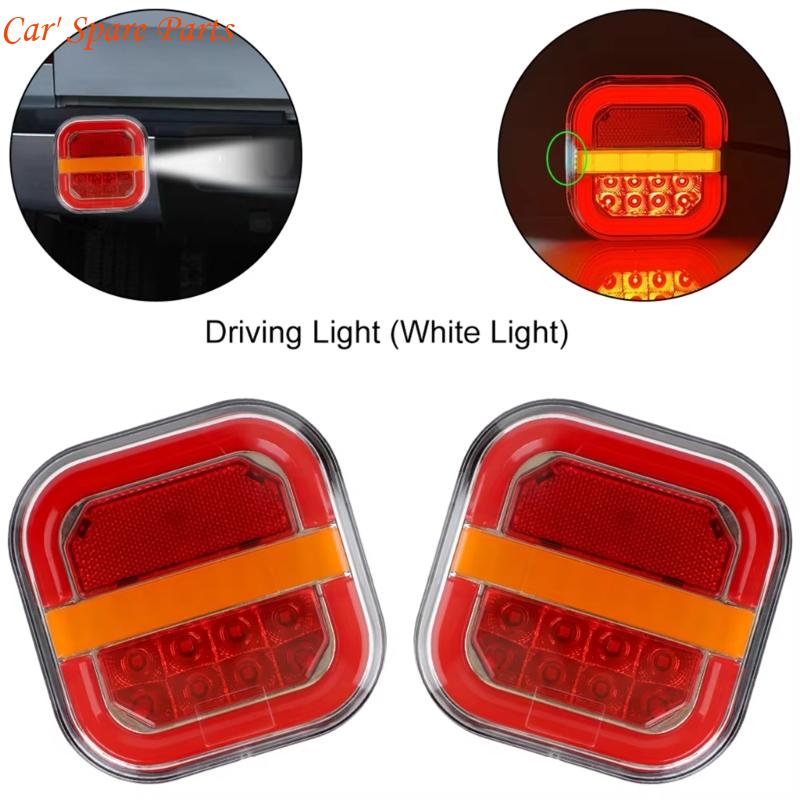Y4UA Shock Absorbing Heavy Duty Waterproof LED Square Light For Freight Commercial Trucks License Plate Applications