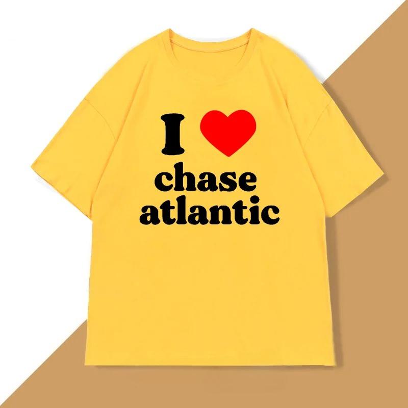 

I Love Chase Atlantic T Shirt Unisex WOMEN Clothing Harajuku Clothes Casual Short Sleeve Tops Cotton Clothes Graphic T Shirts 4XL