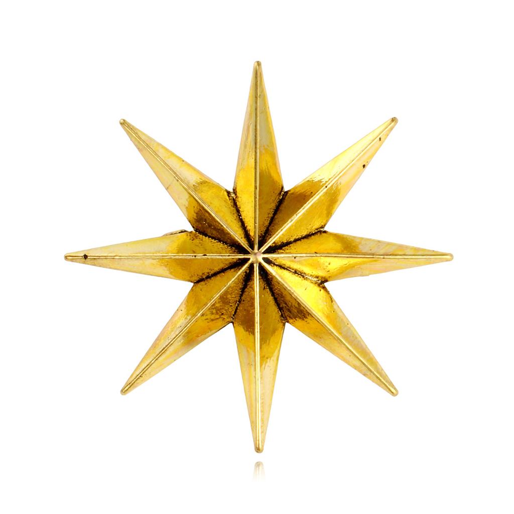 Retro Alloy Star Brooch Exquisite Lapel Pins for Women and Men Suit Shirt Badge Fashion Jewelry Accessories Gifts