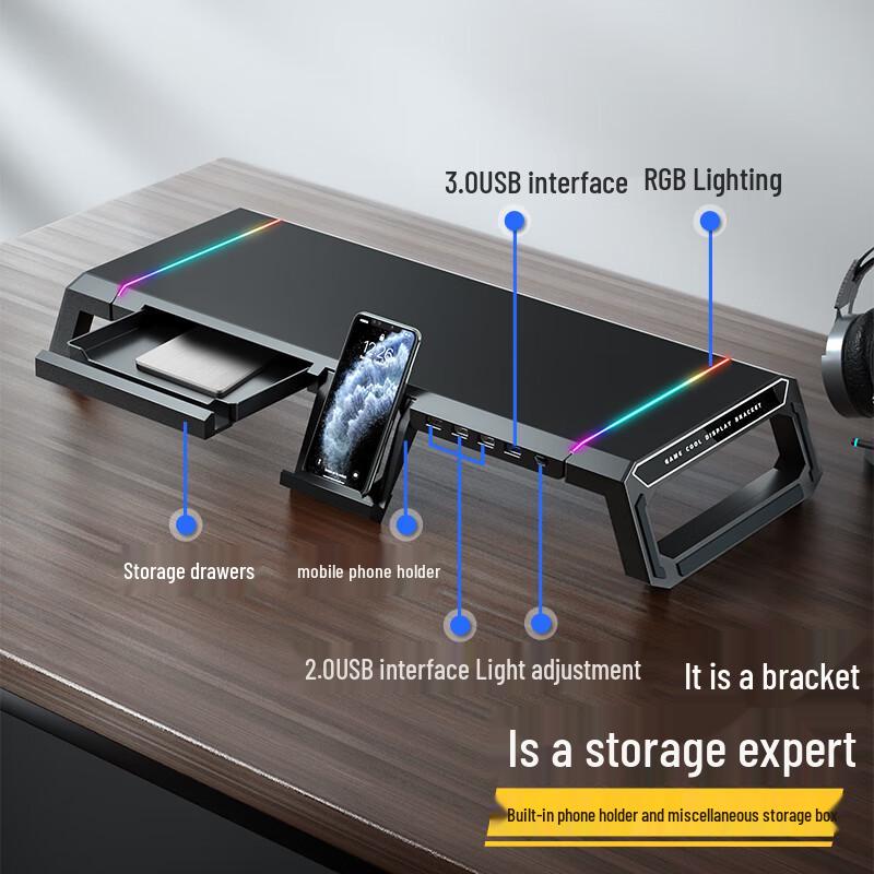 Multi-functional Monitor & Laptop Riser Stand