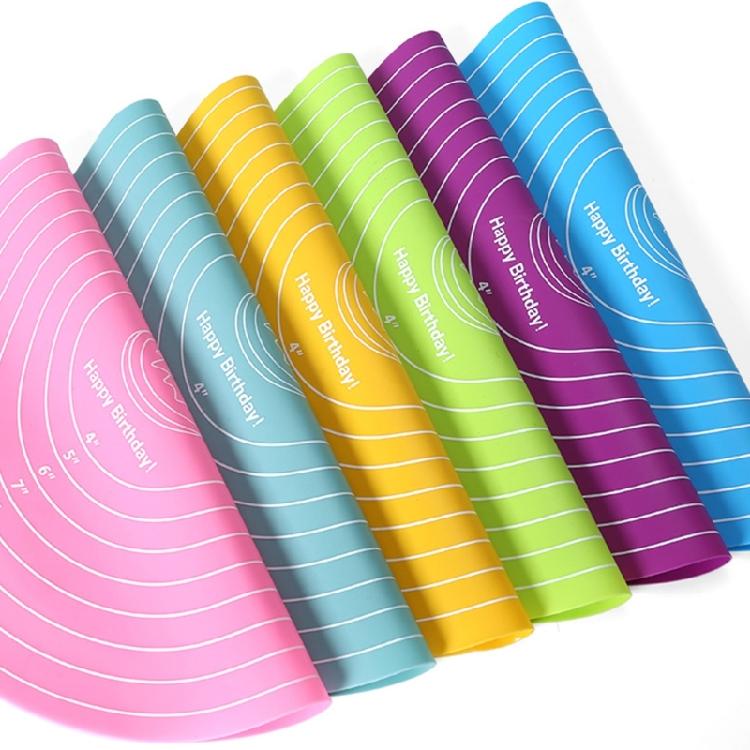 2 Piece Thickened Food Safe Silicone Dough Rolling Mat With Nonslip Surfaces For Pizza Bread Cookie Baking Preparation