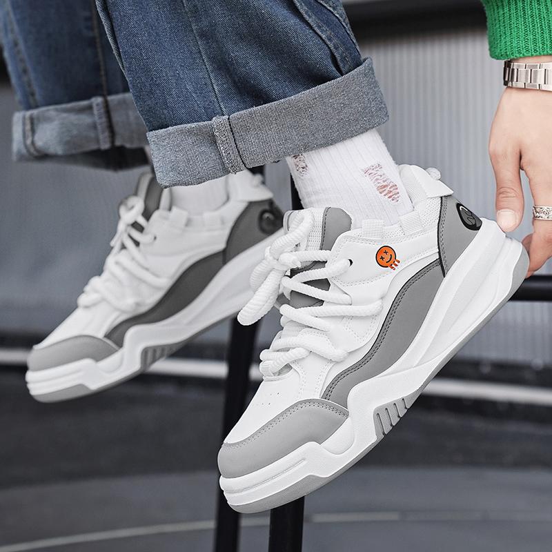 New Comfort Casual Niche Bread Shoes Platform Student Board Shoes Men's Fashion Shoes 39-45 Size Sneakers Breathable Comfor