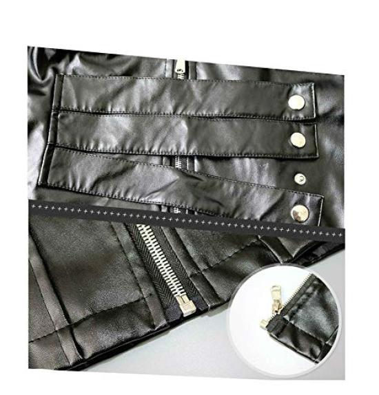 Tokyo Ghoul Kirishima Touka Cosplay Costume Includes Top and Long and Necklace (5-Piece Set) - Bottoms, Socks, Wig, (Size L)