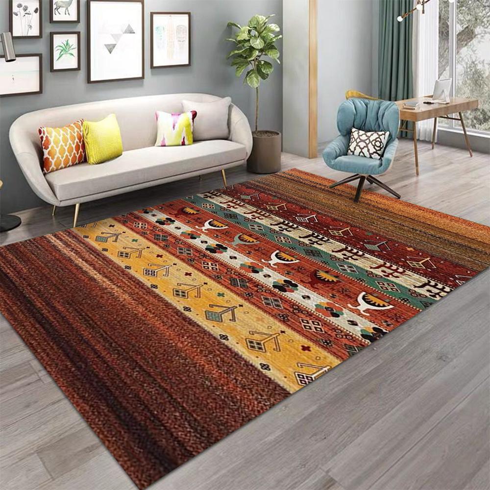 Nordischer Wohnzimmerteppich, Moderner und minimalistischer Sofa-Couchtisch-Bodenläufer, Marokkanischer amerikanischer Ethno-Teppich für Zuhause Schlafzimmer