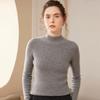 Women's Slim-Fit Cashmere Knit Long-Sleeve Base Layer: Warm, Comfortable, Soft, and Skin-Friendly