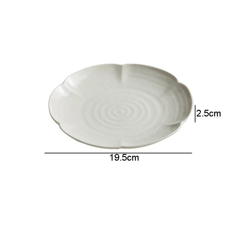 Flower Shaped Dim Sum Plate Ceramic Tableware Restaurant Pasta Dish Dessert Plate Breakfast Plate Molecular Cuisine Tableware