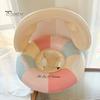 Kids Pool Float Baby with Canopy, Vintage Striped Inflatable Swim Ring Safety Swimming Seat & Handle, Sun Protection for Toddler Multipurpose