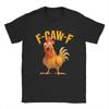Cotton Funny F Caw F Chicken FCAWF Chicken T-Shirt Men  Funny Tee Shirt Crew Neck Short Sleeve T Shirts  Idea Clothes