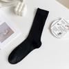 Female Spring and Summer Thin Thin Breathable College Style Solid Color Calf Pile Socks