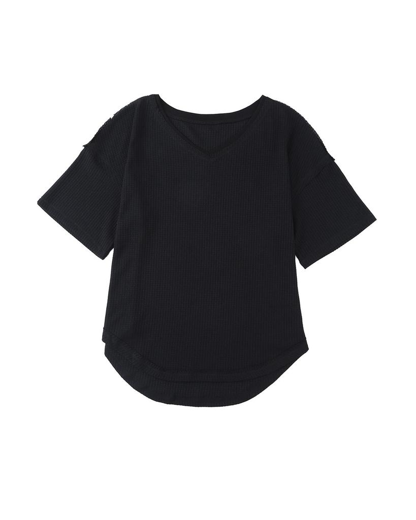 Azura Exchange Waffle Knit Loose Top