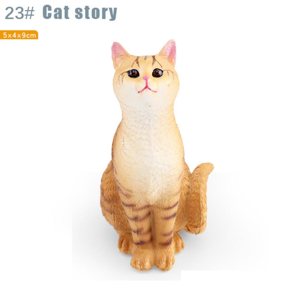 PVC Simulation Cat Model Garfield Persian Cat Pastoral Cat Cat Action Figures  Car Decoration