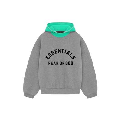 SS24 Nylon Fleece Hoodie 'Dark Heather Oatmeal Mint Leaf' Men's 202SP244312F
