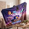 Rocket League Personalized Flannel Blanket, Custom Printed Text Name, Warm Soft Blanket For Couch Bed