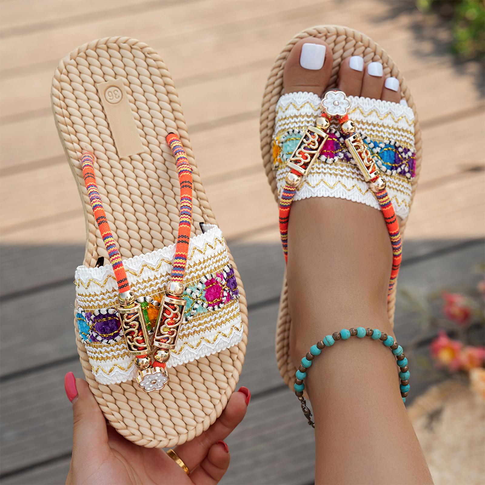 

Summer women s flat bottomed beach casual fish mouth slippers 42 білий