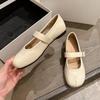 Sheepskin Version~ Round Head Doudou Shoes Women's 2025 New Late Evening Wind French Mary Jane Shoes Versatile Shallow Mouth Single Shoes