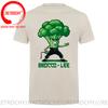 New Anime Brocco Lee T shirt Unisex Funny Vegetable with Nunchucks Tshirt Parody Kung Fu Brucee Lee T shirt Jeet Kune Do tee shirt