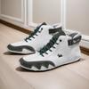 White PU Leather High Top Shoes Fashionable Versatile Simple High Quality Design Casual Lace Up Shoes for Both Men and Women