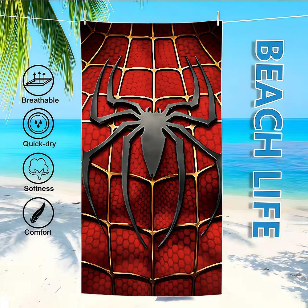 Towel Textile Logo Bathrobe Beach S-SpiderS-ES Quick-Drying Lightweight Portable Camping M-ManS Swim Pool Travel