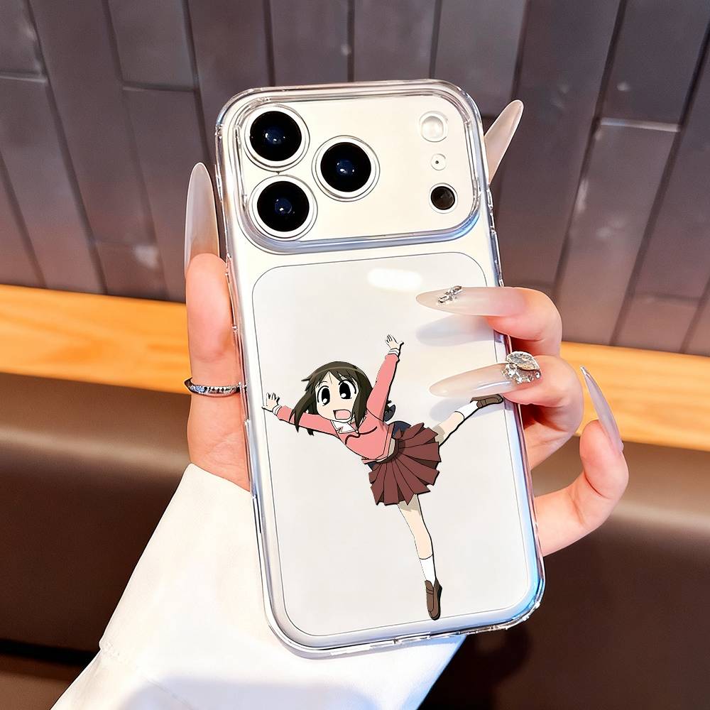 KASUGA AYUMU Azumanga Daioh Phone Case For iPhone 7,17,16,15,14,13,12,11 Pro,Max,Plus,XR,Mini,E Clear Full-coverage Soft Cover
