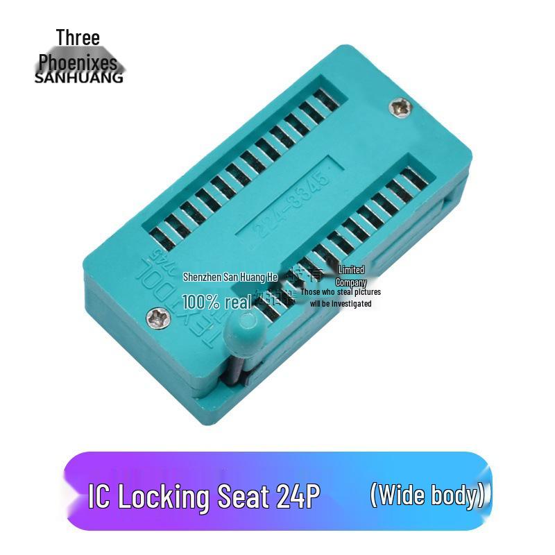 Adjustable IC Test Socket for Single-Chip Microcontroller - Compatible with 14/16/18/20/24/28/40P Wide & Narrow Body