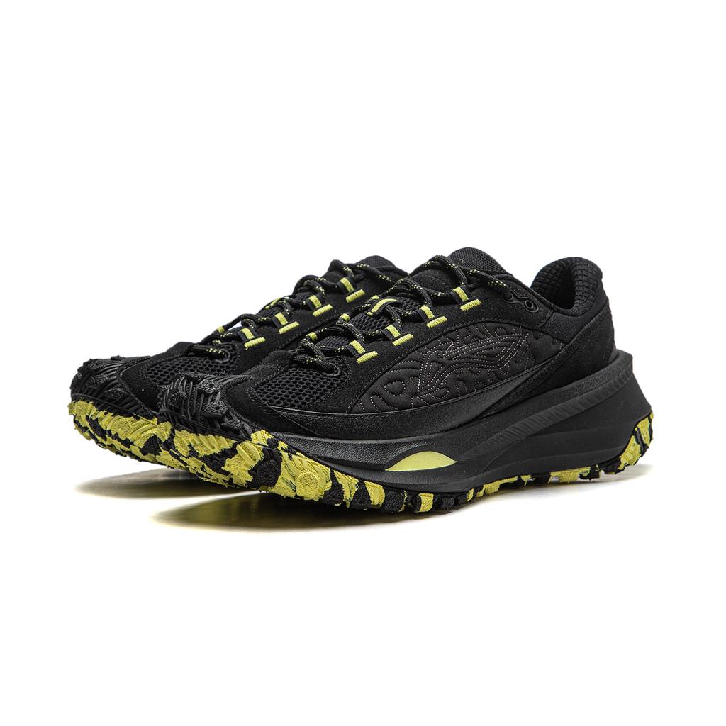 New LiNing Wear Resistant Low Top Running Shoes Unisex Black AZGU003-2