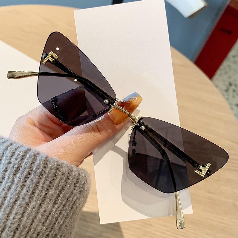 JYL TS Sunglasses UV Diamond Letter F Cat Eye/90317