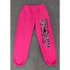 Heavy fleece foam print spider web hoodie sports casual sweater sweatpants set