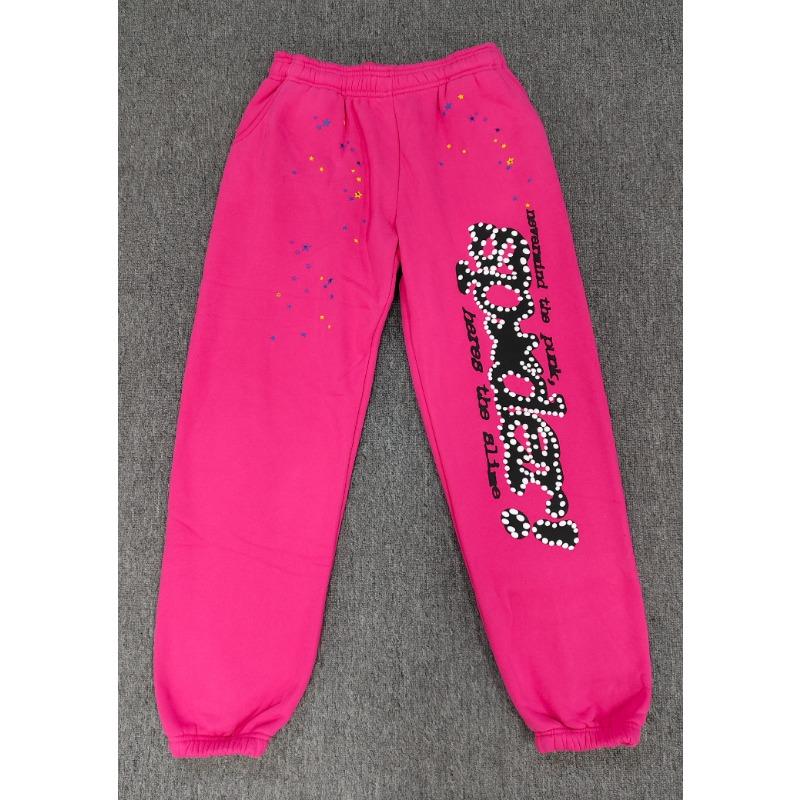 Heavy fleece foam print spider web hoodie sports casual sweater sweatpants set