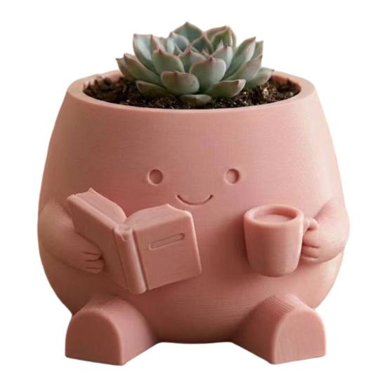 Adornos para Macetas Impresión 3D Lindo Soporte de Planta de Escritorio Duradero PLA Decoración del Hogar para Suculentas