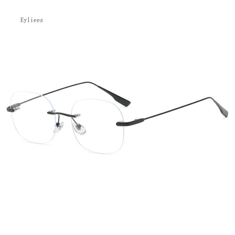 Gjennomsiktige databriller Rammeløse Kvinner Menn Anti Blått Lys firkantede Briller Blokkerende Briller Optiske Briller Briller