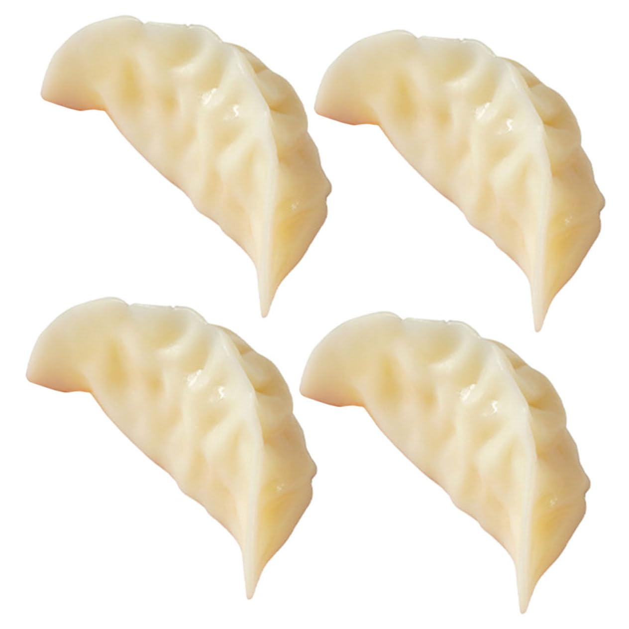

NUOBESTY Realistic Fake Dumpling x x for Restaurant Photography Interior Kitchen Decor 4-Pack Models, PVC, 2.17 0.79 0.79 Inches, Display, Props,