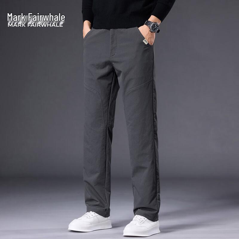 Mark Fairwhale Men's Light Business Casual Straight-Leg Pants