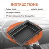 #466S 6Q0858719A Car Centre Console Tray Storage Box Compartment Shelf for- Polo 9N 2002-2008 (black)