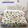 Super Mario 3pcs Bedding Set, Digital Printed Duvet Cover, No Insert, Children's Gift, Multi-Size -HYQ90