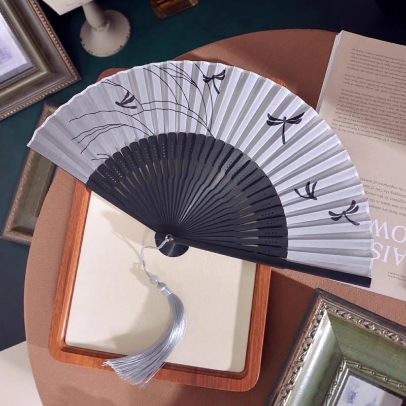 Elegant Chinese Bamboo Folding Fan 6 Inch Plain Blank Fan for Women Hanfu Qipao Vintage Handheld Fan Summer Cooling Oriental Fan
