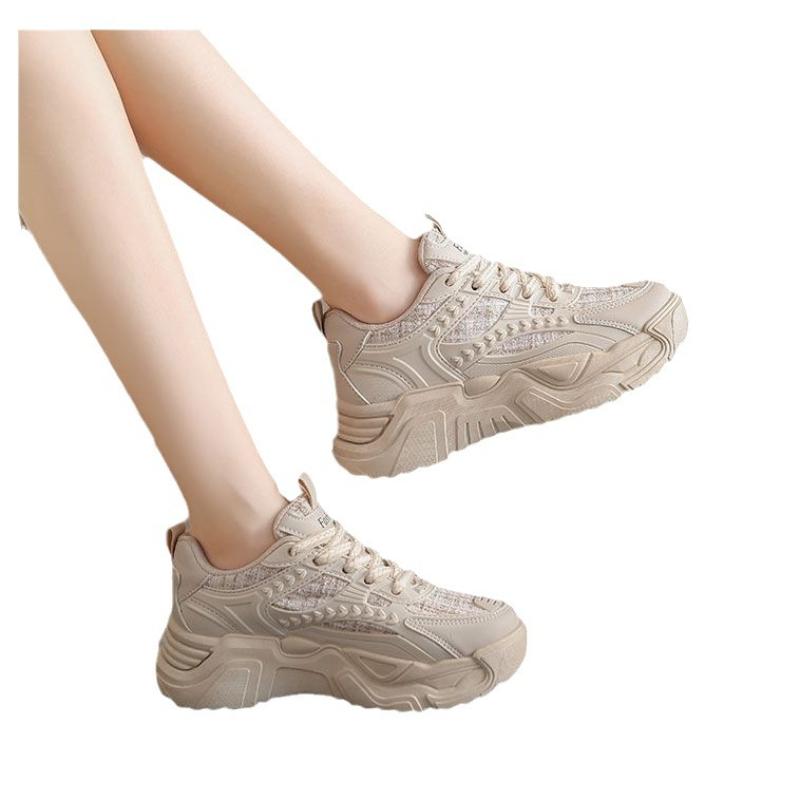 Fashion Womens Sneakers 2025 Spring Hard Fashion Korean Version of Casual Platform Shoes Trend Lace-up Casual Shoes Zapatos para mujeres
