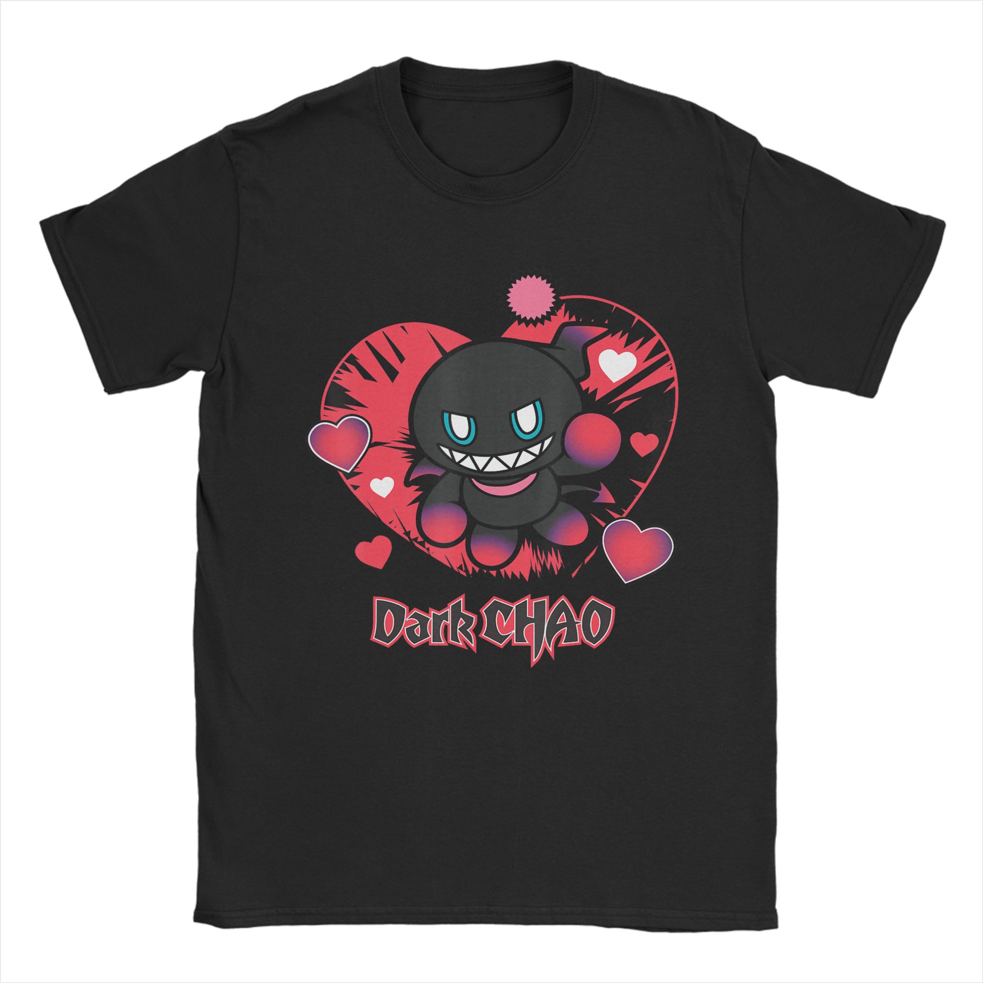 

Dark Chao Valentines Day Hedgehogs Cartoon TShirt Beach Harajuku T Shirts Unisexs Cotton O Neck Clothing ShortSleeved Tshirt S