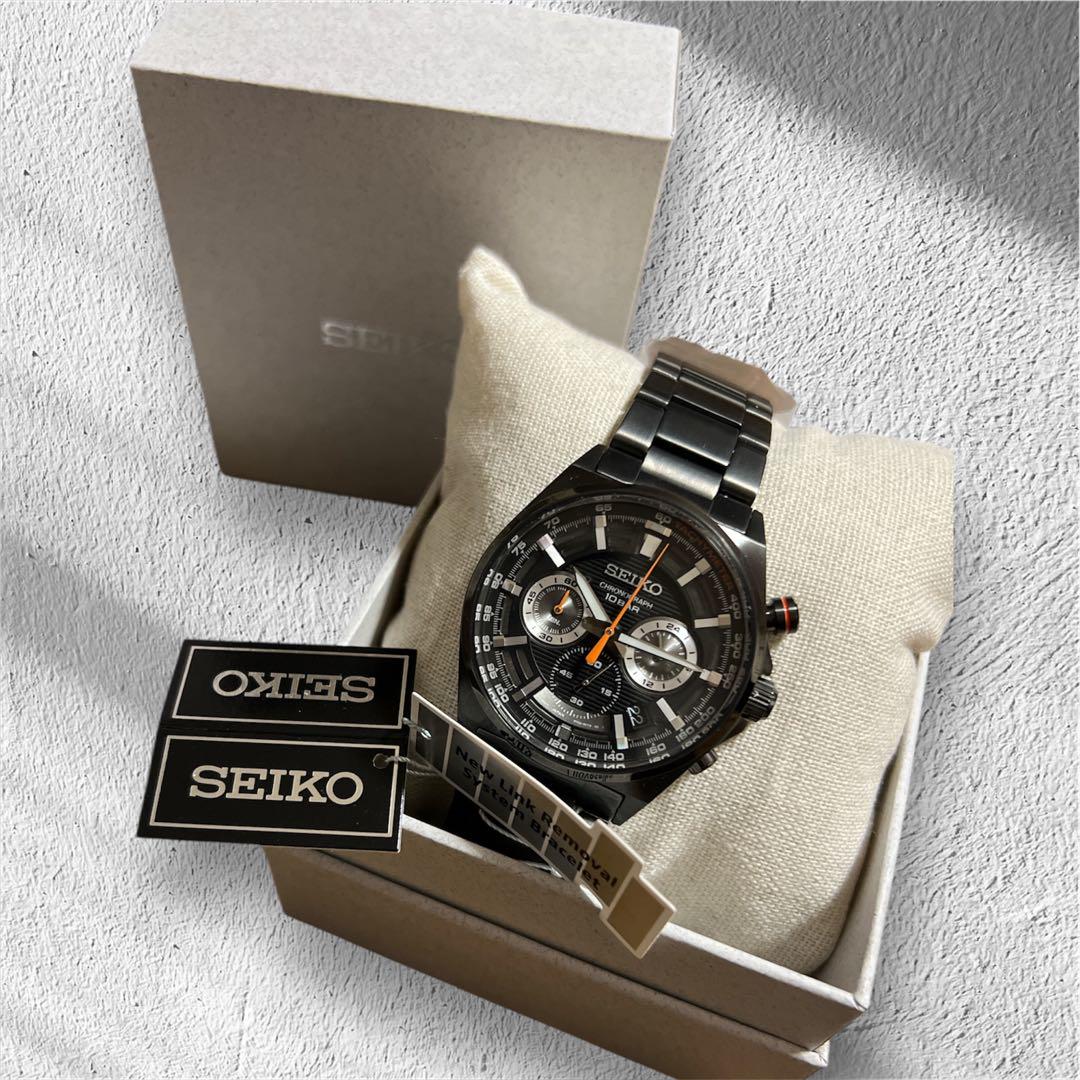 

[USED] Seiko Chronograph Black Overseas Model SSB399P1