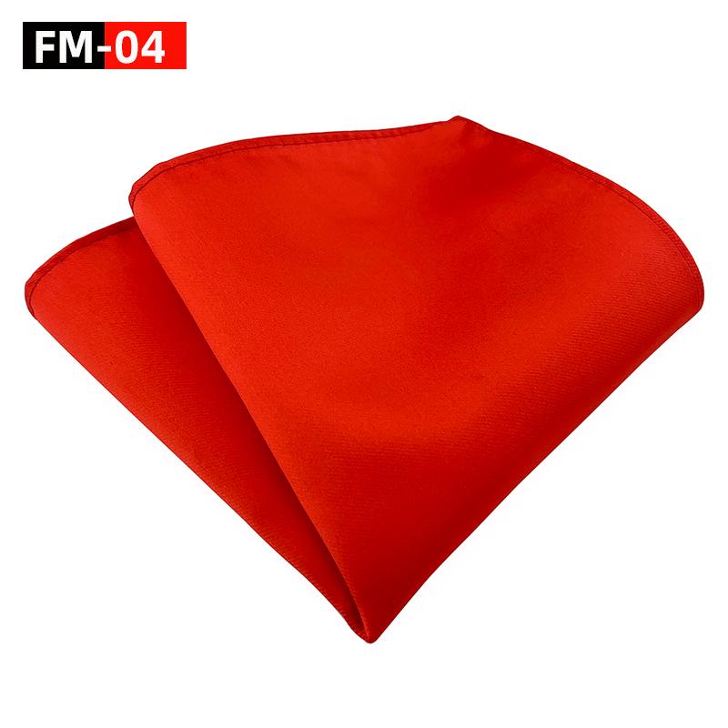 Elegant Plain Polyester Pocket Square for Men - Satin Finish Handkerchief