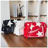 2024 New Star Pattern Canvas Tote Bag Street Fashion Large Capacity Shoulder Crossbody Bag