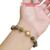 Yi Ming Xian Yuan Green Sandalwood Pearl-Accented Bracelet: New Chinese Style Couple's Prayer Beads and Ornaments.