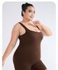 Cross-Border Plus Size Sleeveless Yoga Bodysuit: Body Shaping One-Piece Leotard & Sports Shorts