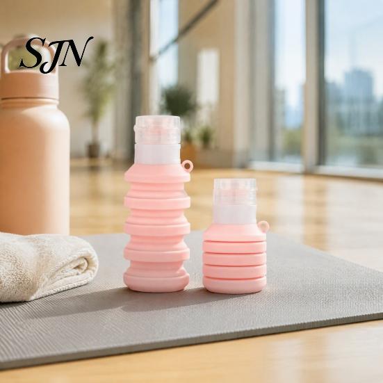 Leak Proof Travel Containers 50/110ML Collapsible Silicone Bottle for Toiletries, Compact Lotion Size Container, Foldable Refillable Shampoo