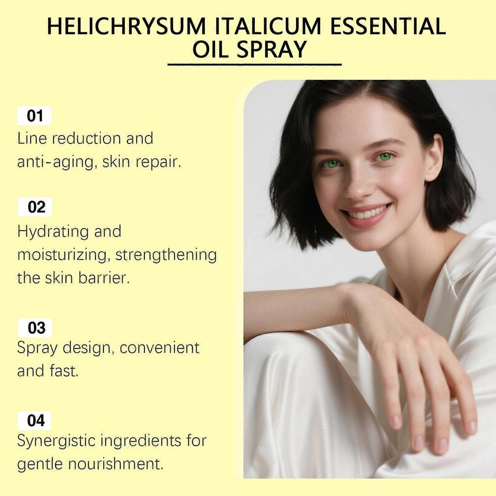 3X Hoygi Essential Oil Spray, Organic Helichrysum Italicum Natural Anti-Aging Skincare