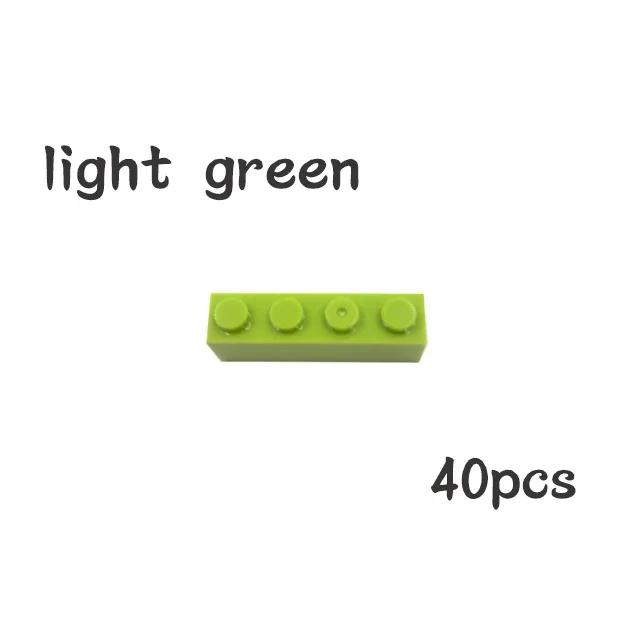 Non-Toxic 40Pcs Moc Assemble Particles 3010 3066 1X4 Bricks Dots Thick 1*4 Building Blocks Diy Educational Creative Toy For Kids