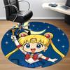 1pc Sailor Moon Office Round Area Rug, Indoor Mat Suitable For Office,Bedroom Living Room Home Decor, Room Deco a0926171