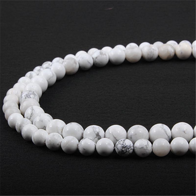 Koni Natural White Turquoise Round Beads for DIY Jewelry Accessories